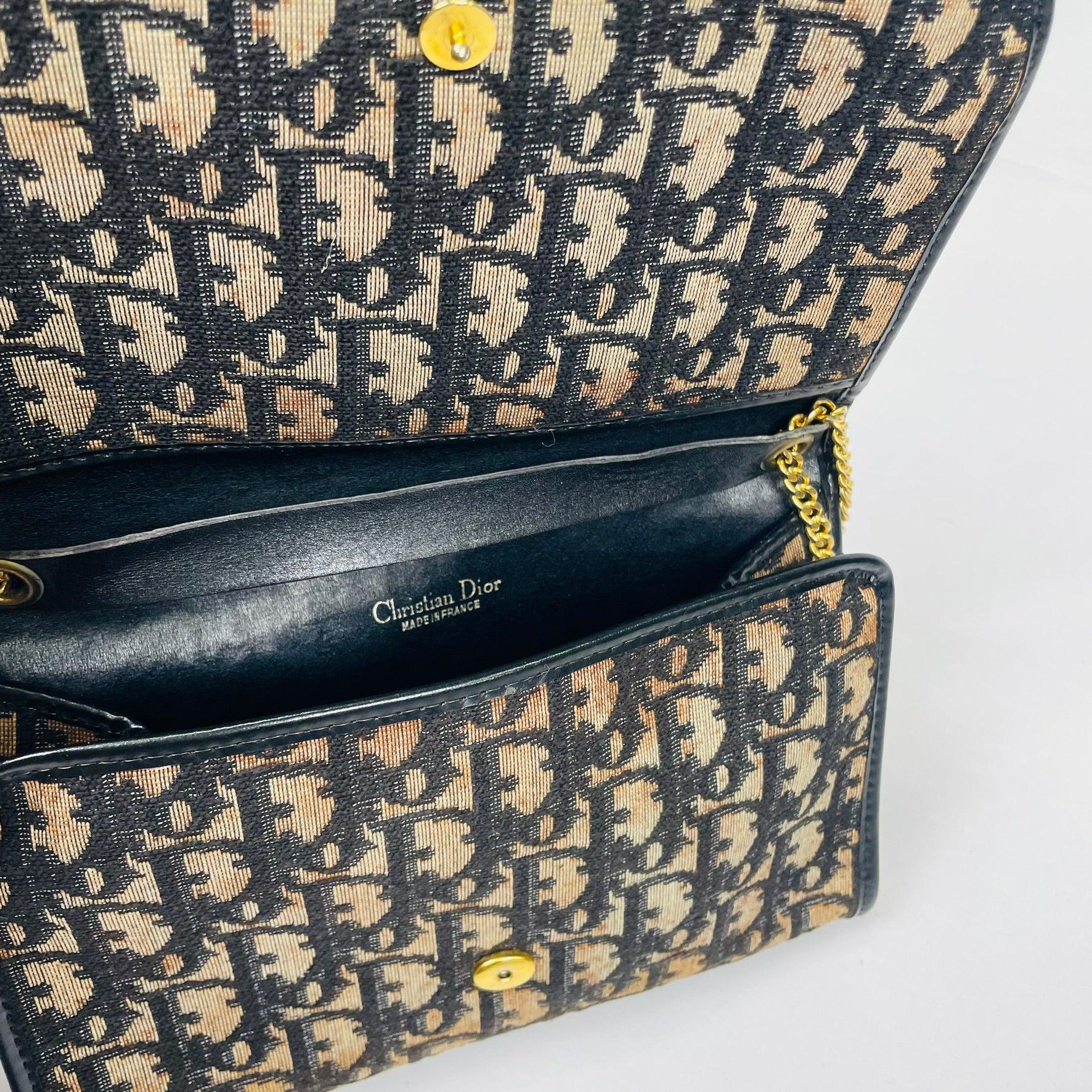 Christian Dior Authentic Vintage Trotter Chain Shoulder Bag Made in France
