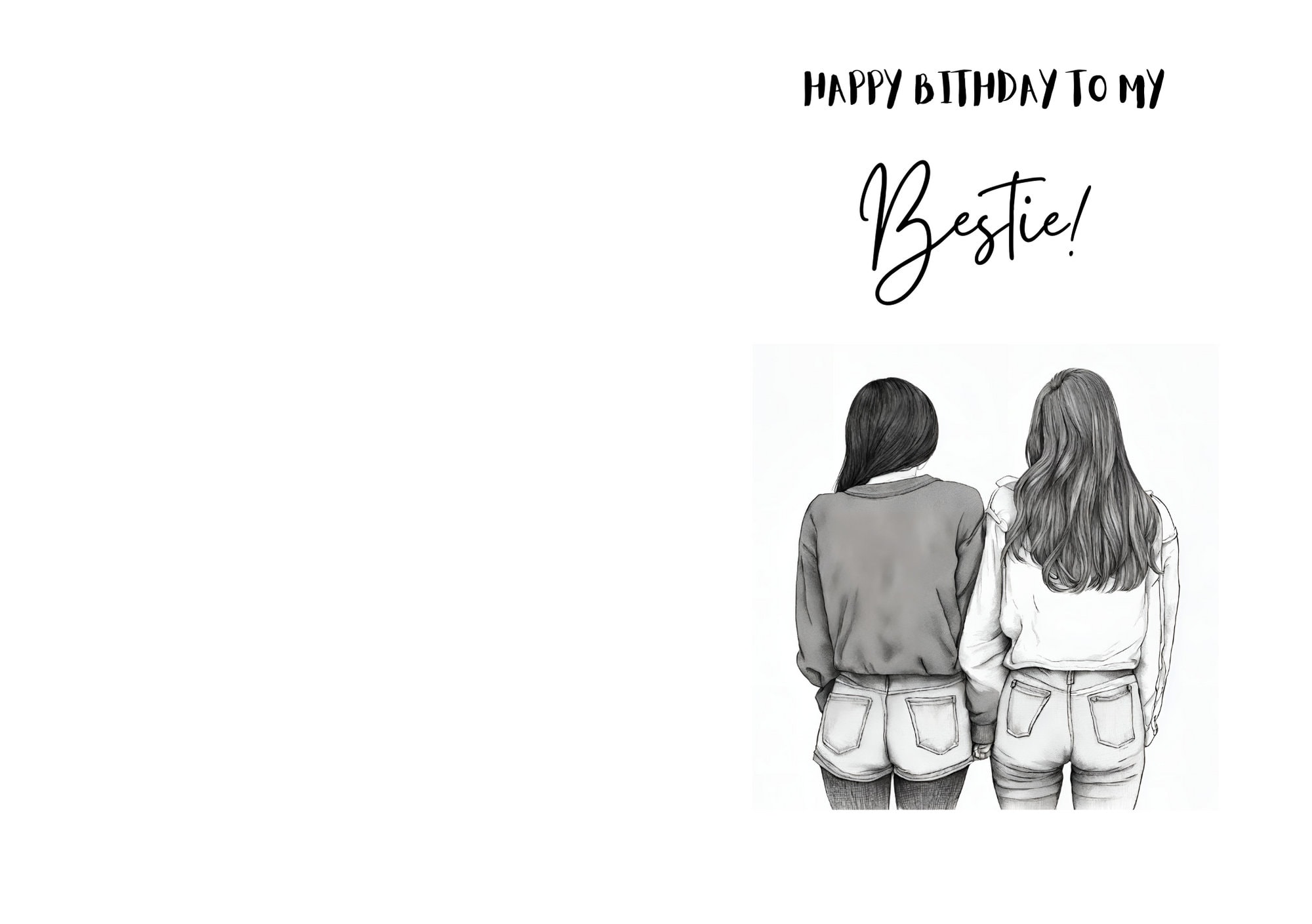 Bestie Birthday Card Best Friend Birthday BFF Birthdaycards Girl ...