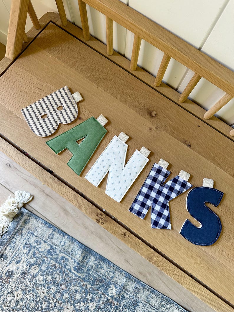 PDF Fabric Name or Letter Banner - Etsy