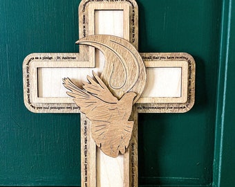 Personalized Confirmation Cross Catholic Gift Wood