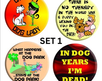 Dog Magnets, Fun Magnets, Dog Fridge Magnets, Fridge Magnets, Magnets, Round Magnets,