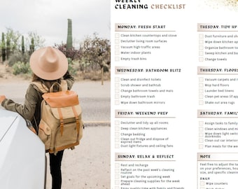Printable Cleaning Checklists and Planner