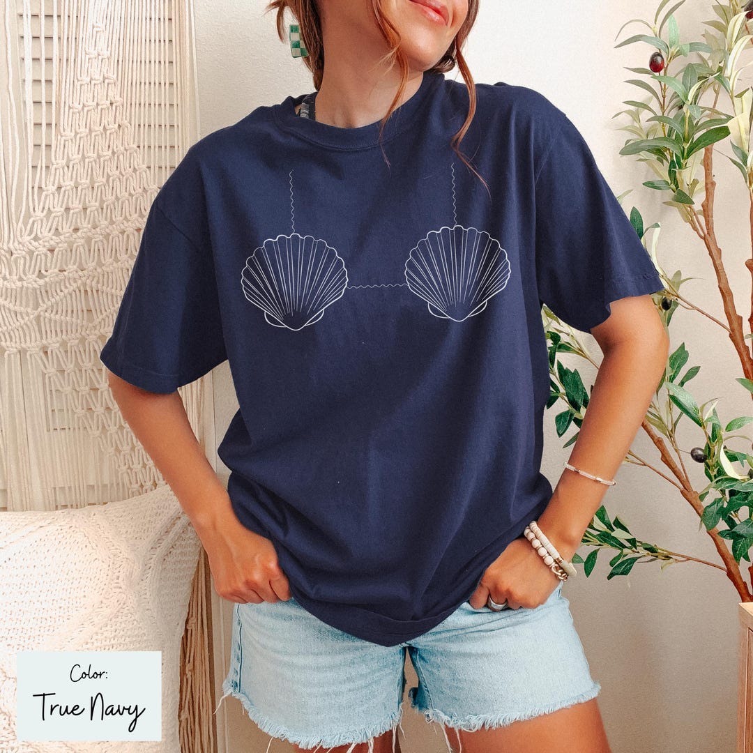 Shell Style Shirt Shell Bikini Comfort Colors T-shirt | Coastal Beach Graphic Tee for ...