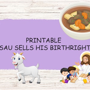 Jacob and Esau | Esau Sells His Birthright Worksheet | Sunday School | Bible Stories