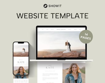 Showit Template | Photography Template | Wedding Photography Website | Elopement Photographer Website | Luxury Showit Template | Showit