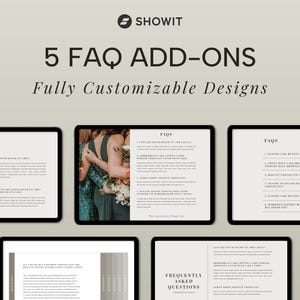 Showit FAQ Bundle | Showit Bundle | FAQ Add-On | Photography Website | Coaching Website | Customizable Designs | Responsive Design