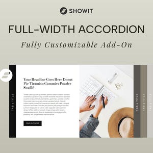 Showit Add-On for Photographers, Coaches, and Entrepreneurs | Showit Accordion | Modern Showit Template | Website Add-on | Showit