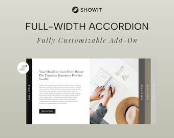 Showit Add-On for Photographers, Coaches, and Entrepreneurs | Showit Accordion | Modern Showit Template | Website Add-on | Showit