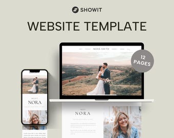 Showit-websitesjabloon | Website voor trouwfotografie | Websitesjabloon fotograaf | Portfoliowebsite | Showit-webdesign