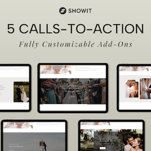 Showit Call to Action Bundle | Showit Bundle | CTA Add-On | Photography Website | Coaching Website | Responsive Design
