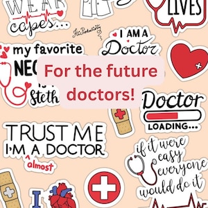 Medical Study Stickers Bundle | Nurse Planner Stickers | Human Body Anatomy Stickers | Goodnotes PNG | Digital Paper Freebie