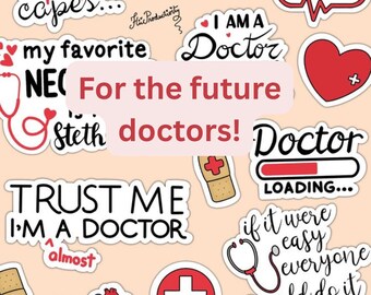 Medical Study Stickers Bundle | Nurse Planner Stickers | Human Body Anatomy Stickers | Goodnotes PNG | Digital Paper Freebie