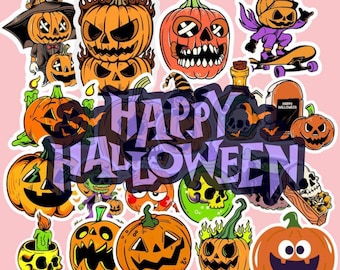 Halloween Sticker Sheet: Spooky Autumn Planner Stickers