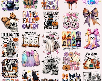 Halloween Stickers Sheet – Ghost Stickers, Fall Planner Stickers, Scrapbook & Journal Stickers, Autumn Cute Spooky Stickers