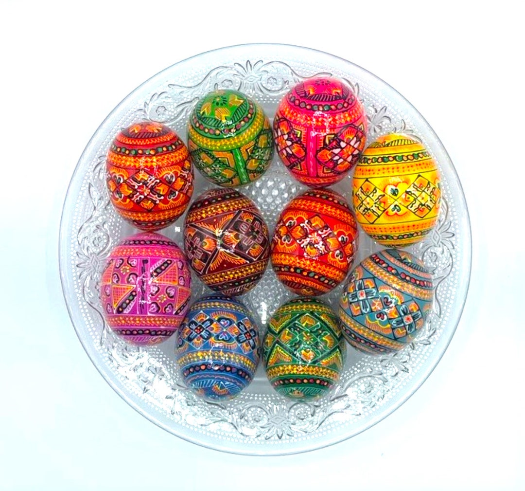 Set Of 10 Hand Painted Wooden Easter Eggs Regular Size Chicken 2 1 Il 1080xN.5711353428 A80e