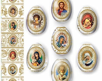 Heat Shrink Wrap zum Dekorieren von 7 Ostereiern - Easter Egg Wraps - Sleeves Decoration Sticker - 10 verschiedene Style's - Icon's, Kirchen