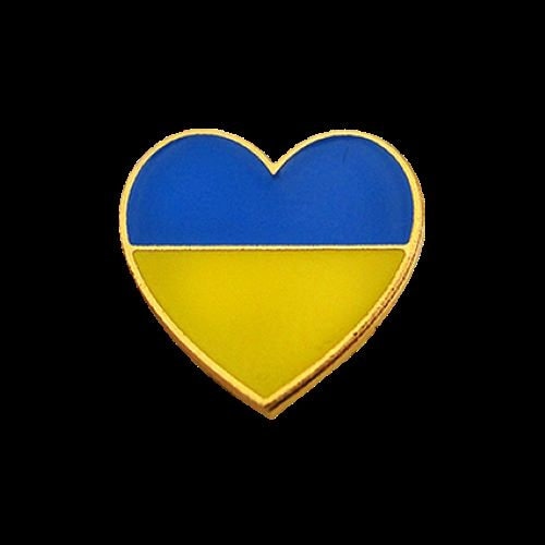 1 &eacute;pinglette Papillon En M&eacute;tal Argent&eacute; Avec Drapeau Ukrainien, Souvenir Ukrainien, 2,5 Cm - Canada