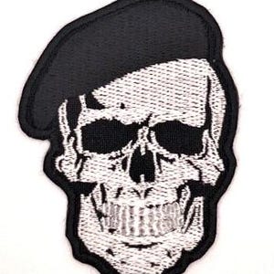 Marines Naval Forces Patch - Skull Army Biker Motorcycle Morale - Sew-on or Hook & Loop Patch