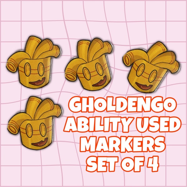 Ability Used Markers - Gholdengo - Pokemon TCG (SET OF 4)