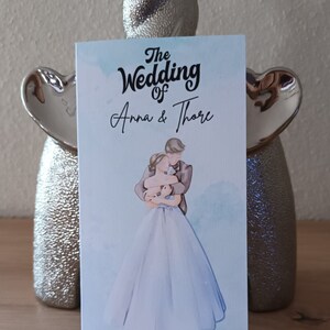 Hochzeits-Klappkarte "The Wedding of" -personalisierbar-