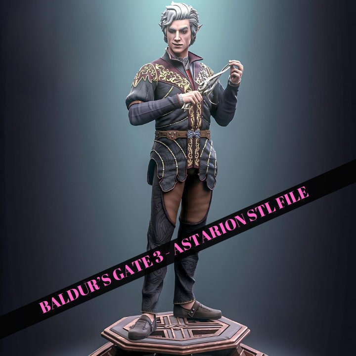 Baldur's Gate 3 Astarion STL File Game Fan Art STL 3D Printer File 3D ...