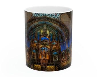 Taza de cerámica de la iglesia de Montreal, 11 oz