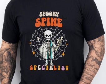 Halloween Spine Specialist Shirt, Funny Chiropractor Shirt, Gift for Doctor, Neurosurgeons, Orthopedist, Funny Chiropractic Shirt, Chiro Tee