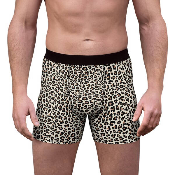 Leopard Print Exotic Men's Boxer Briefs