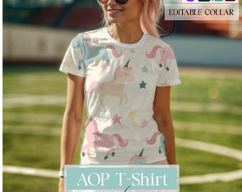 Mockup T-shirt met all-over print: Canva en PSD-sjabloon voor Photoshop