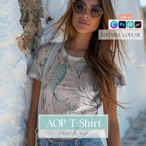AOP T-Shirt Mockup, Canva frame mockup, Transparent PNG, All over print mock-up, Tshirt mockup PSD Canva Template TShirt mockups tshirt mock