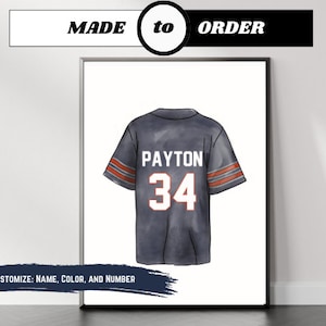 Impressão personalizada de camisa de futebol, nome personalizado, pôster de futebol, arte de futebol, arte de berçário, arte de parede infantil, esporte de berçário, presente de treinador
