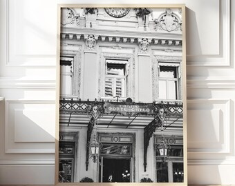 Monaco Poster Monte Carlo Wallart Monaco Printable Photography Monte Carlo Minimalist Architecture Print