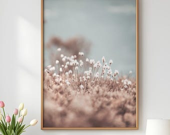 Pampas Print Bunny Tail Grass Photography Neutral Beige Wall Art Rustic Wildflower Printable Downloadable Farmhouse Prints