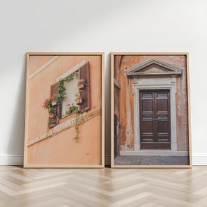 Italy Print Set of 2 Coastal Gallery Wall Window Shutters Photo Italy Tuscany Blush Pink Aall Art Old Windows Photo Door Picture Download