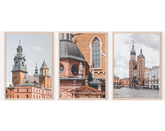 Krakow Photography Print Set of 3: Medieval Poland Architecture (Digital Download)