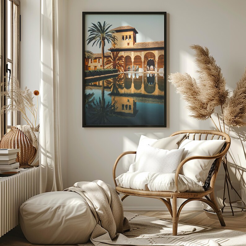 Granada Spain Print Andalusia Travel Poster Alhambra Palace Printable Granada Travel Print Granada Latge Wall Art Spain Poster Home Decor