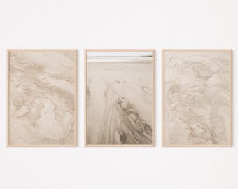 Boho Beach Print Set of 3: Neutral Sand Dune Photography (Digital Download)
