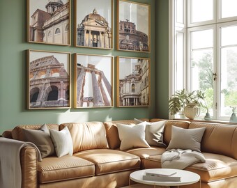 Rome Travel Photography Print Set of 6: Italy Cityscape Wall Art (Digital Download)