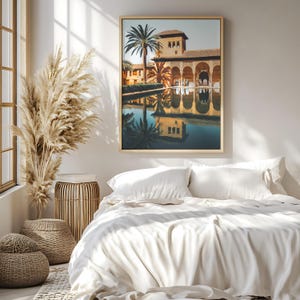 Granada Spain Print Andalusia Travel Poster Alhambra Palace Printable Granada Travel Print Granada Latge Wall Art Spain Poster Home Decor