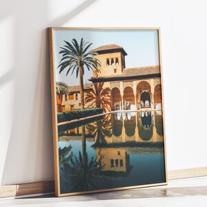 Granada Spain Print Andalusia Travel Poster Alhambra Palace Printable Granada Travel Print Granada Latge Wall Art Spain Poster Home Decor