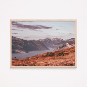 Norway Travel Print Mountains Sunset Print Wall Art Nordic Landscape Photo Poster Instant Download Farmhouse Decor Nordic Poster Home Decor