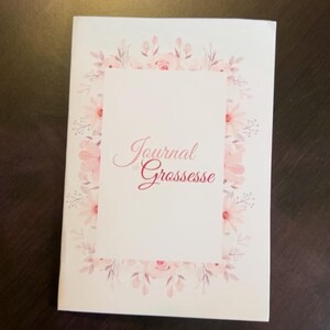 Carnet journal de suivi de Grossesse Maternité pour célébrer chaque Semaine et Mois 40 páginas - rosa/azul - FR/ENG - formato A5 - Fait-main