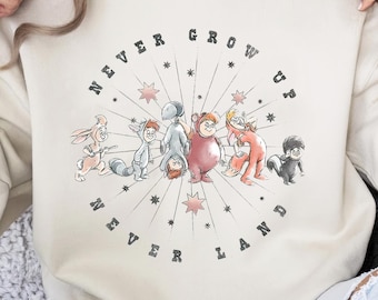 Disney Peter Pan Shirt, Lost Boys Never Grow Up Neverland Stars T-shirt, Neverland Tinker Bell Tee, Birthday Gift Shirts, Disney Family Trip