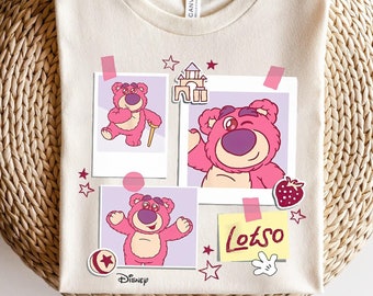 Disney Toy Story Cute Lotso Grid Photos Shirt, Magic Kingdom Unisex T-shirt, Birthday Gift Tee, Funny Disney Outfit, Disney Family Trip