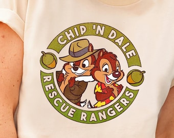 Vintage Disney Chip And Dale Shirt, Chip And Dale Rescue Rangers T-shirt, Retro Chip And Dale Tee, Funny Magic Kingdom, Disney Family Trip