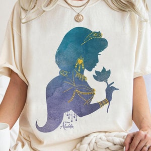 Chemise bijoux Disney Princesse jasmin, T-shirt Disney Aladdin Live Action, T-shirt Princesse Disneyland, Funny Magic Kingdom, voyage en famille Disney