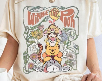 Retro Winnie The Pooh And Friends Shirt, Disney Pooh Bear T-Shirt, Pooh And Co T-Shirt, Funny Magic Kingdom, Disney Family Trip