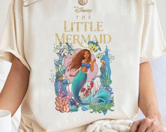 Disney The Little Mermaid Shirt, Black Ariel Princess T-shirt, Ariel Live Action, Black Queen Tee, Birthday Gift Shirts, Disney Family Trip