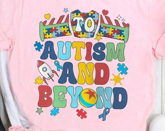 Disney Toy Story-shirt, T-shirt naar autisme en verder, Disney Trip Buzz Lightyear autisme-T-shirt, grappig Magic Kingdom, Disney-gezinsuitje