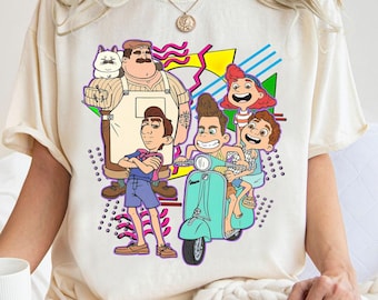 Disney Luca Charaktere Kader Shirt, Retro-Stil der 90er Jahre Gruppe T-Shirt, süßes Luca Alberto T-Shirt, magisches Königreich, Disney Familienausflug, Geburtstagsgeschenk